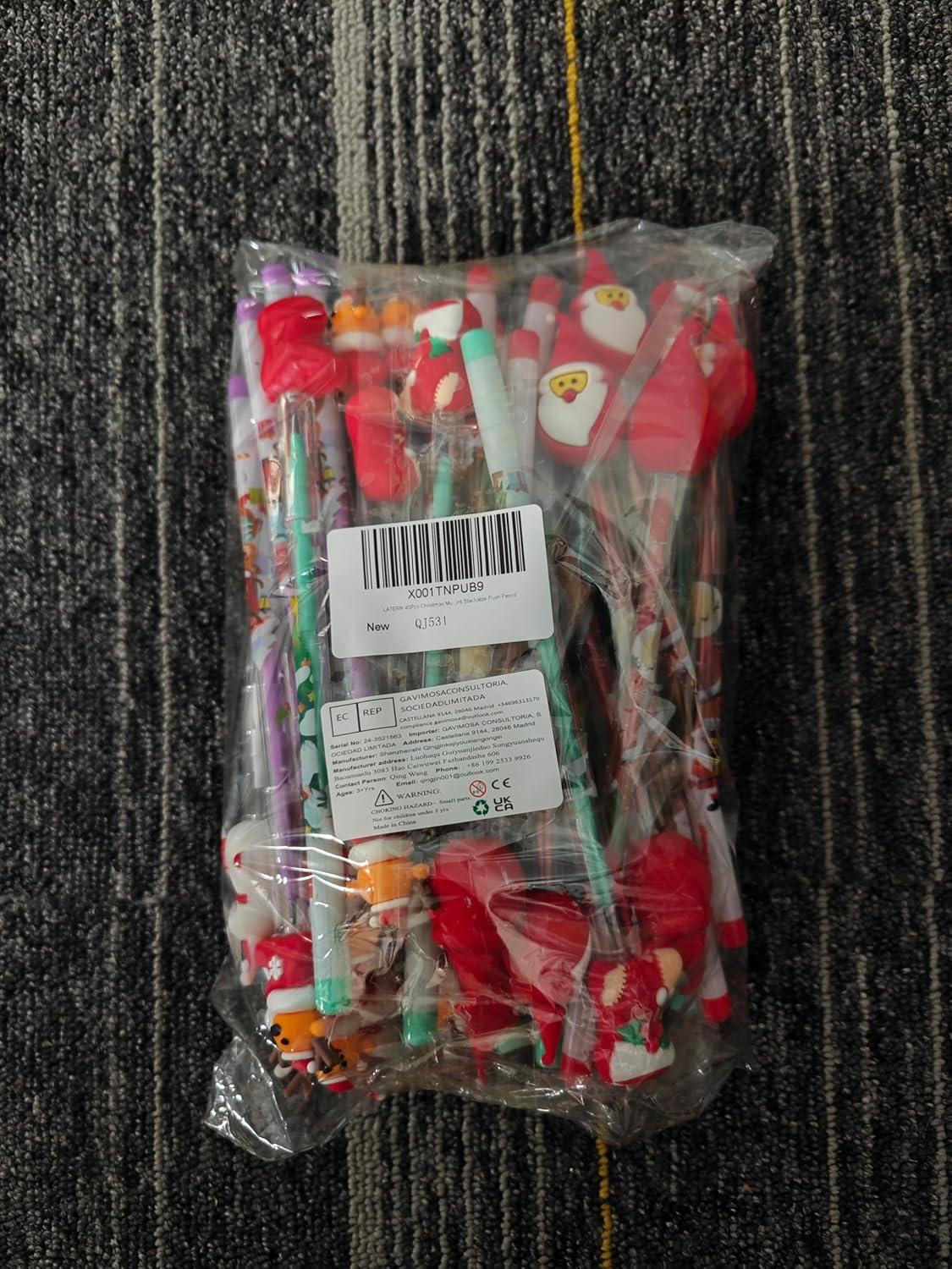 40 Stück Weihnachten Bleistifte 18CM - Weihnachtsmann Schneemann Elch - Vorgespitzte Qualität - 4 Stile