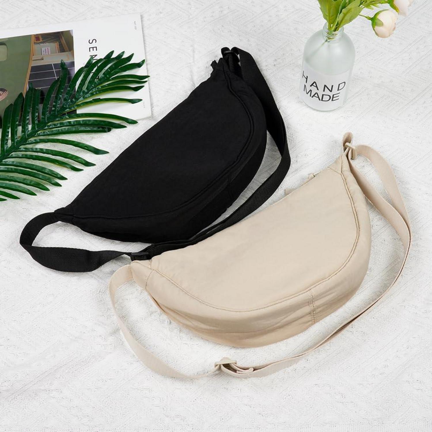 Aucuu Damen Halbmond Crossbody Schultertasche Verstellbarer Schultergurt Klein Reisen