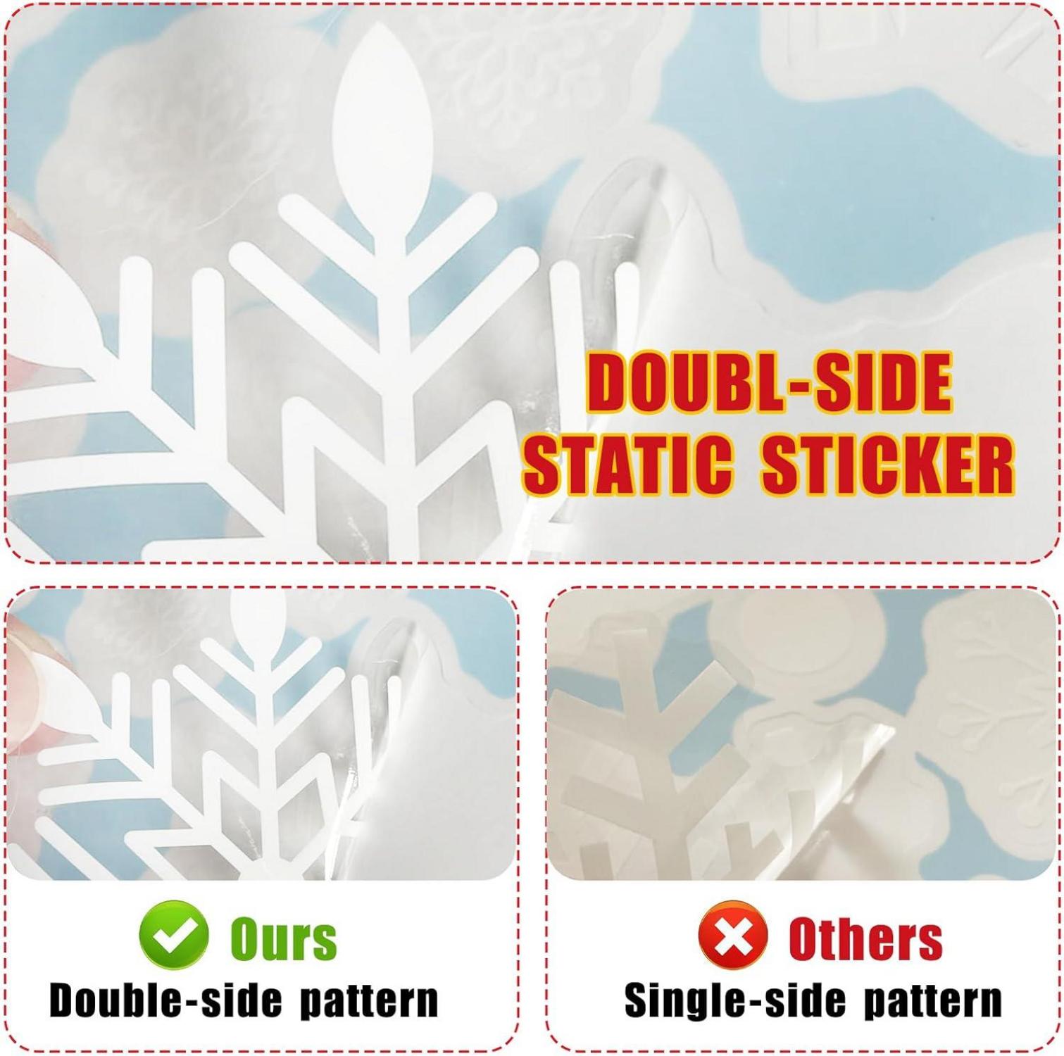 245er Weihnachten Fensteraufkleber Weiß PVC Statisch Haftend 10 Blatt