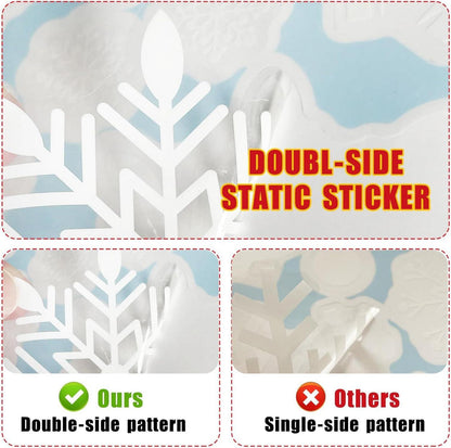 245er Weihnachten Fensteraufkleber Weiß PVC Statisch Haftend 10 Blatt