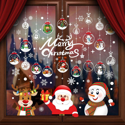 256er Weihnachten Fenstersticker Aufkleber Winter Dekoration Blatt