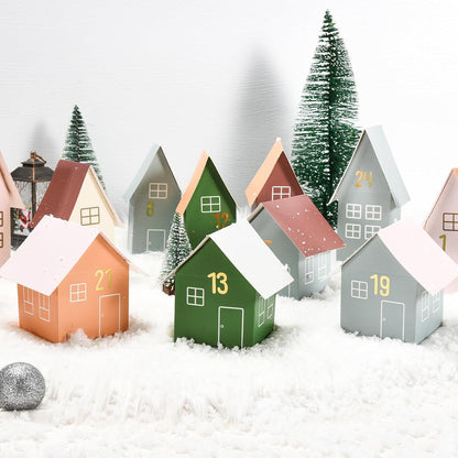 Adventskalender Häuser zum Selbstbefüllen 24er Set