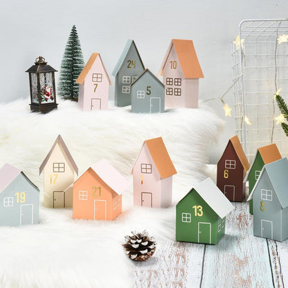 Adventskalender Häuser zum Selbstbefüllen 24er Set