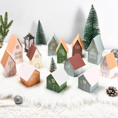 Adventskalender Häuser zum Selbstbefüllen 24er Set
