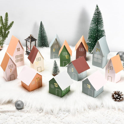 Adventskalender zum Befüllen 24 Weihnachtskalender Häuser