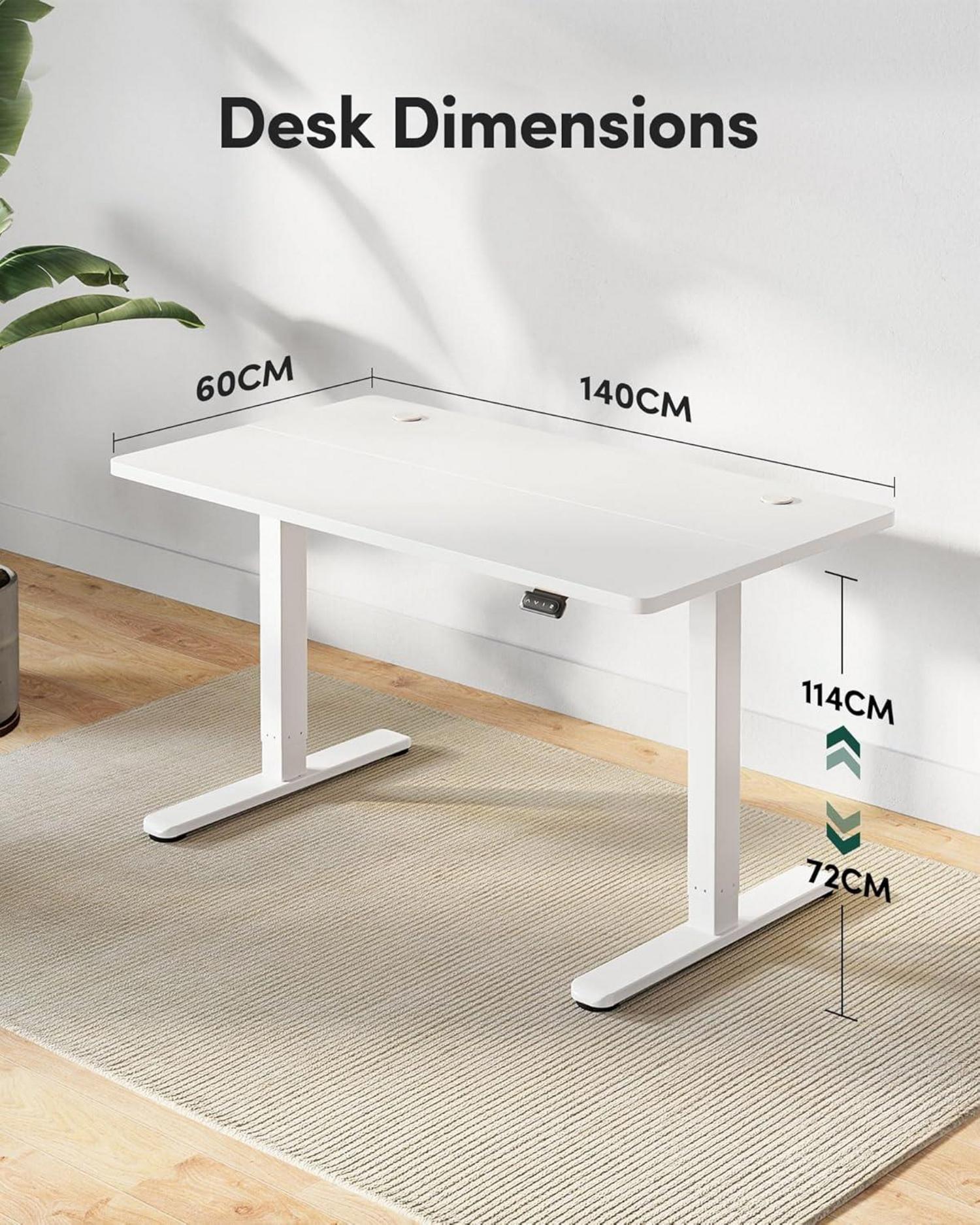 FEZIBO Elektrischer Schreibtisch 140x60 cm