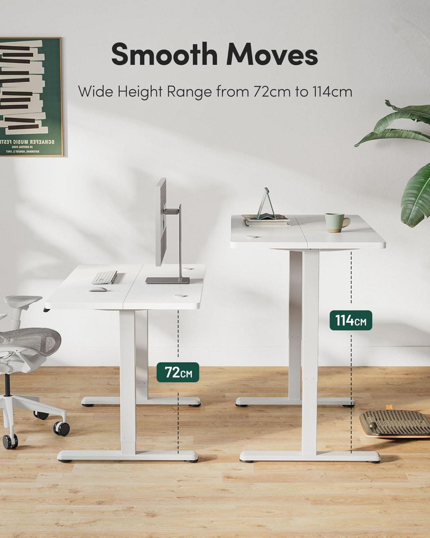 Höhenverstellbarer Schreibtisch Elektrisch 100x60 cm Memory-Steuerung