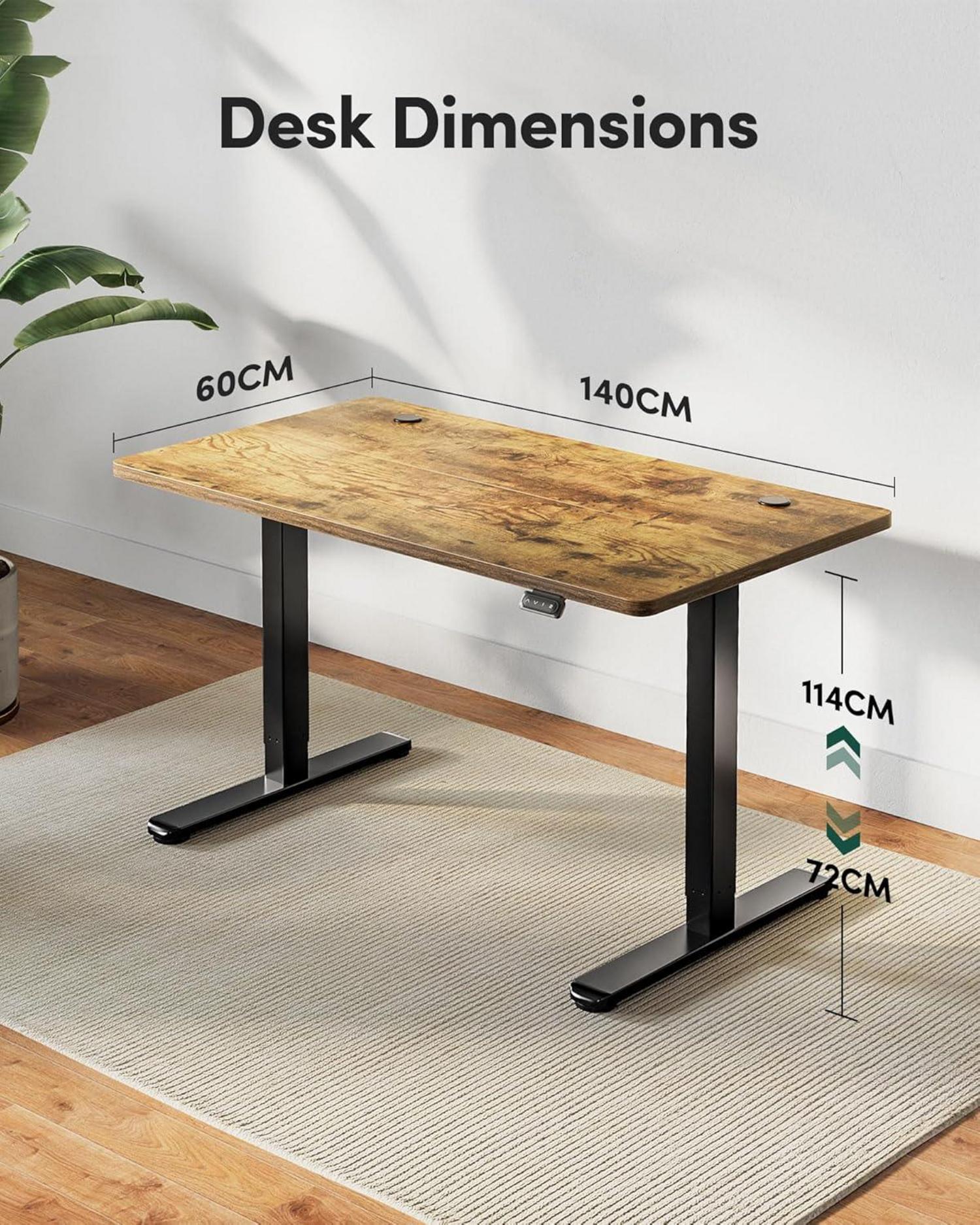 Höhenverstellbarer Elektrischer Schreibtisch 140x60cm mit