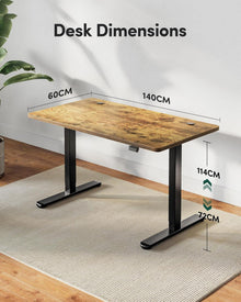 Höhenverstellbarer Elektrischer Schreibtisch 140x60cm mit