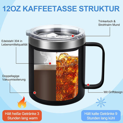 Rente 2024 Geschenk Männer Kollegen Chef Tasse 350ml Camping