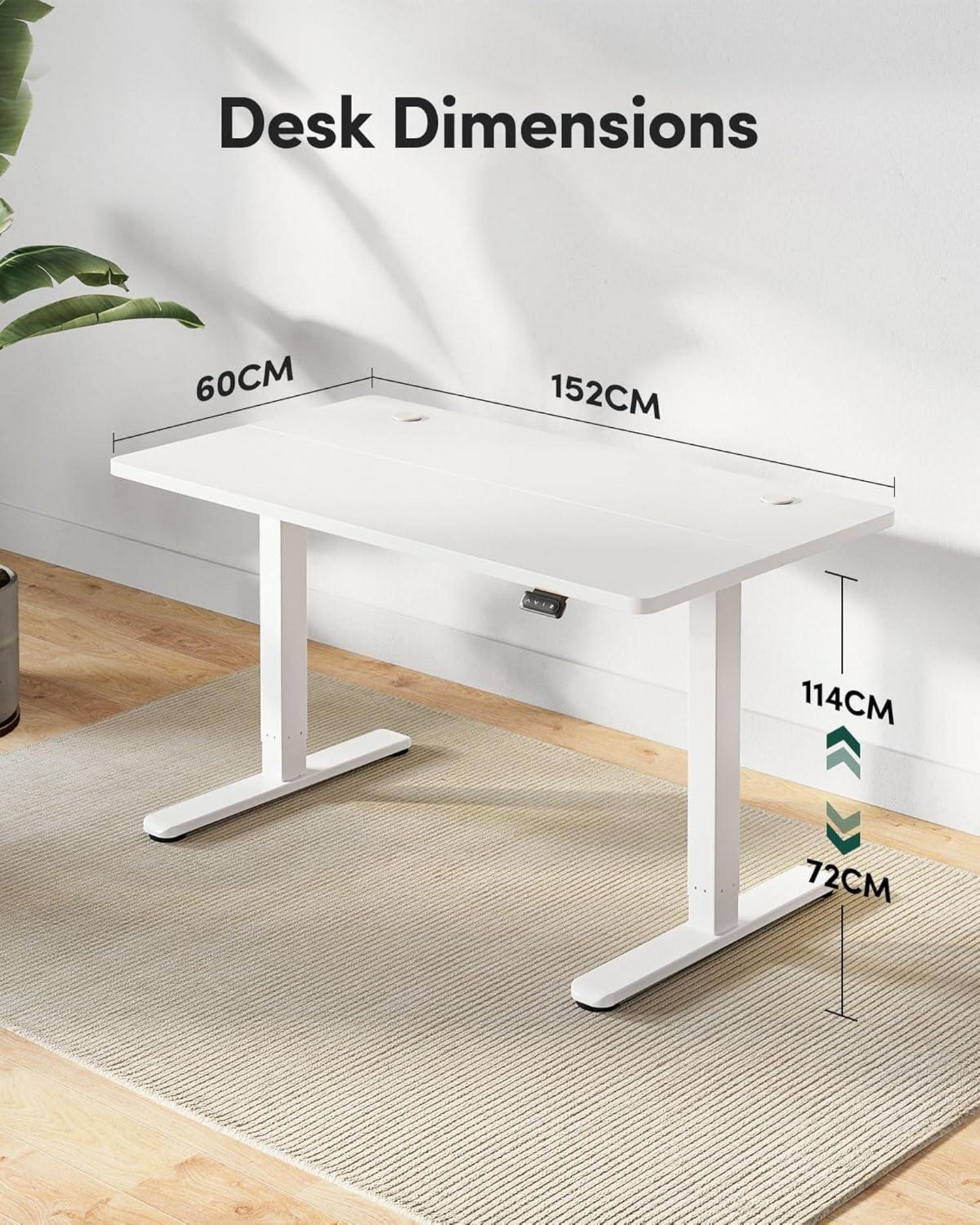 FEZIBO Höhenverstellbarer Elektrischer Schreibtisch 152x60cm