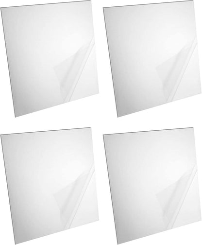 Spiegelfliesen Selbstklebend Acrylic 30x30cm 4er Set DIY Klebespiegel