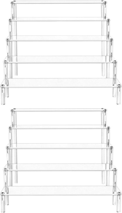 Acryl Display Ständer Transparent 5 Stufig 30x32x25cm 2er Pack