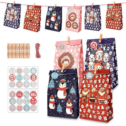 Adventskalender Kinder Geschenktüten Basteln