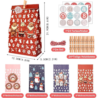 Adventskalender Kinder Geschenktüten Basteln