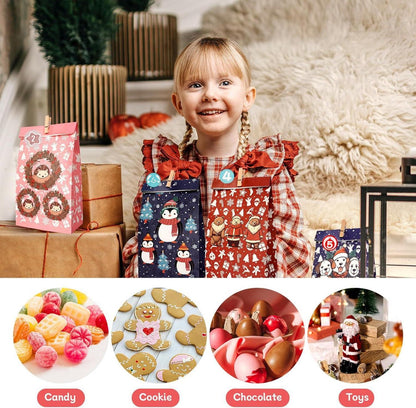 Adventskalender Zum Befüllen Rosa Rot Blau für Kinder
