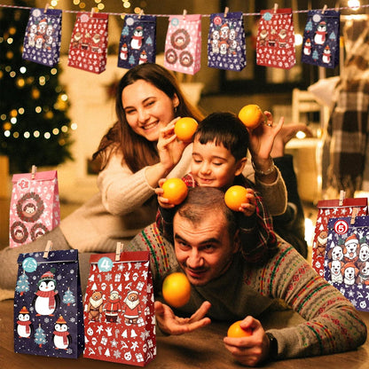 Adventskalender Kinder Geschenk Papiertüten Selber Befüllen Basteln 24