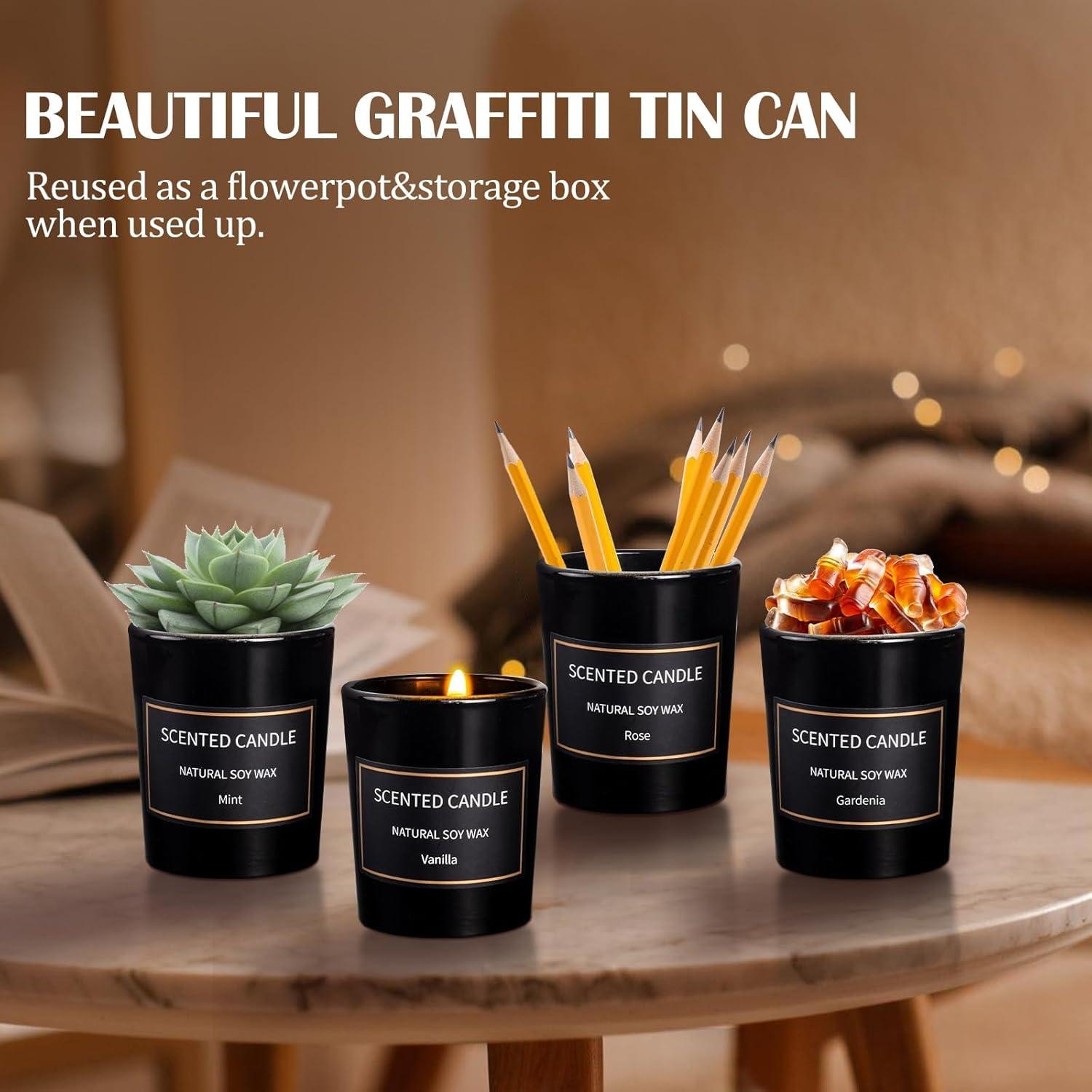 Kristen Duftkerzen Set 8er Pack Geschenk für Frauen Aromatherapie Soja Wachs Kerzen Weihnachtsgeschenke