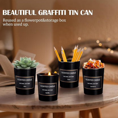 Kristen Duftkerzen Set 8er Pack Geschenk für Frauen Aromatherapie Soja Wachs Kerzen Weihnachtsgeschenke