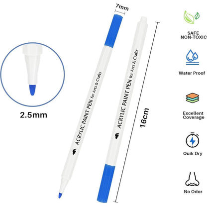 Acrylstifte für Steine 24 Farben, Wasserfest, Bemalen Stifte