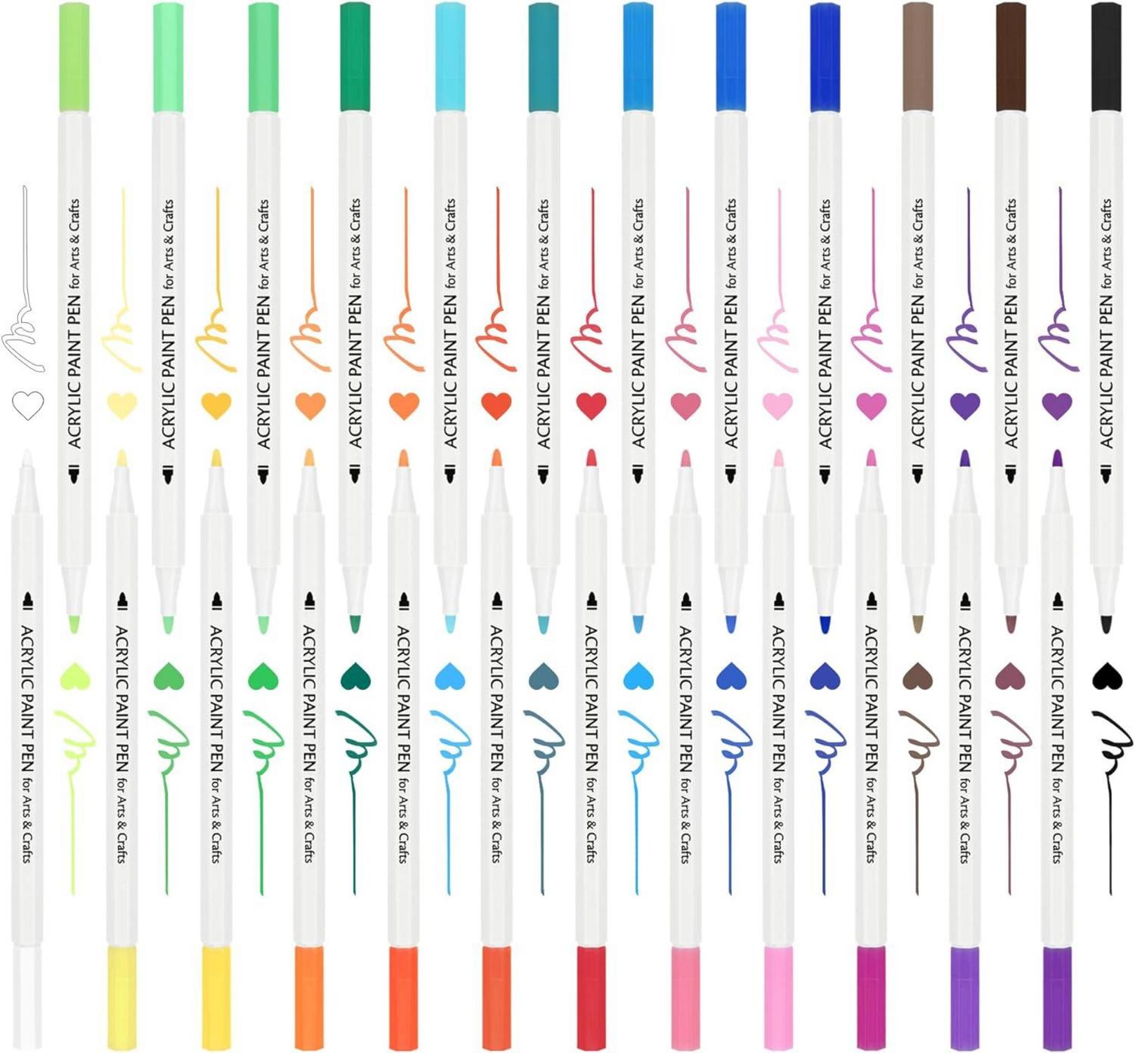 Acrylstifte für Steine 24 Farben, Wasserfest, Bemalen Stifte