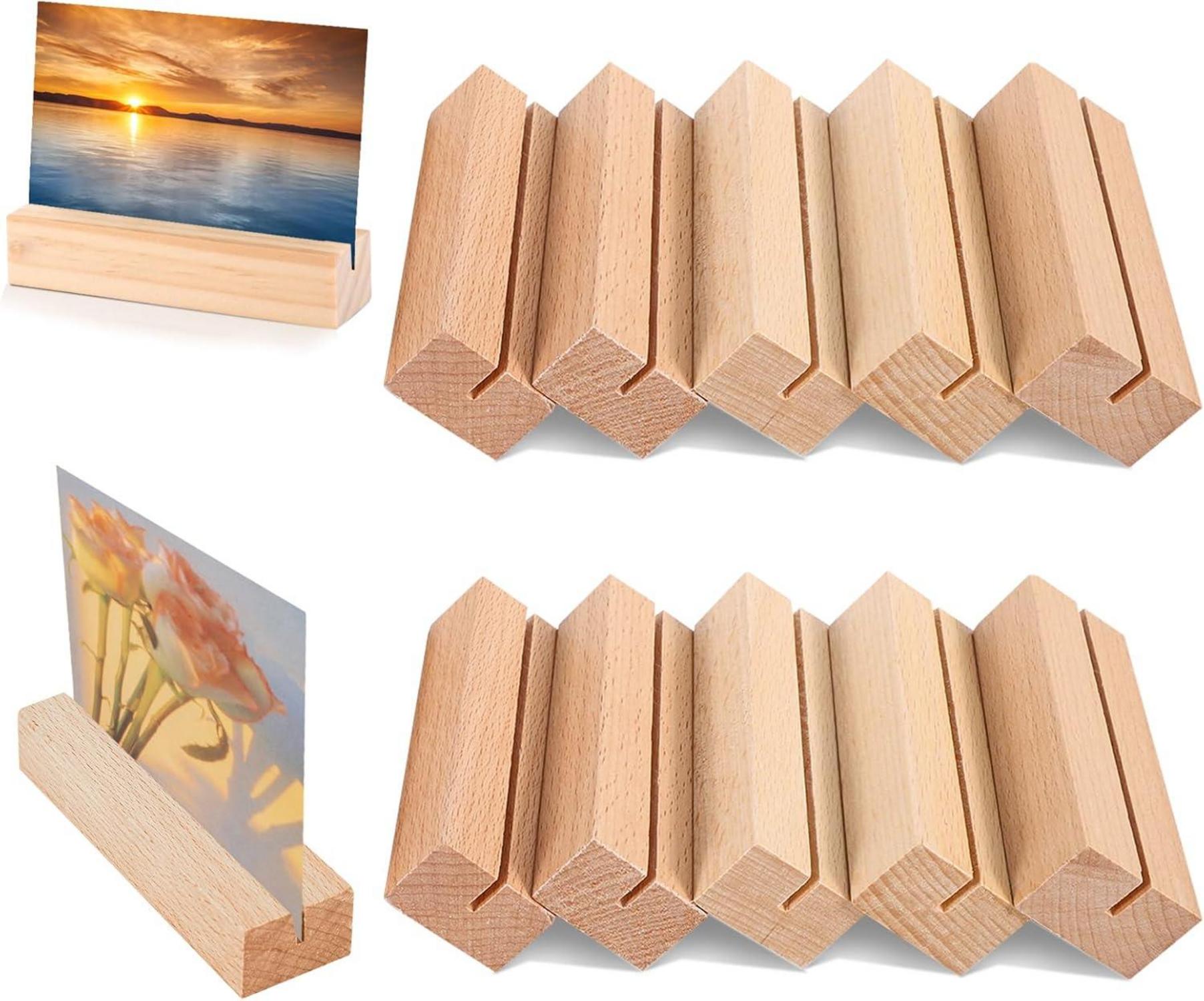 Tischkartenhalter Holz 10 Stück Menükarten Fotohalter Retro Hochzeit