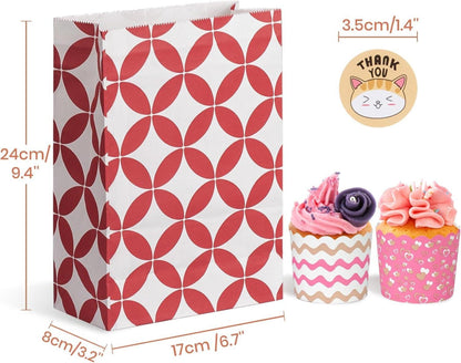 Parmedu Bunte Geschenktüten: 48 mittelgroße 24*17*8CM mit