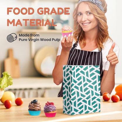 Parmedu Bunte Papiertüten mit Stickern 48 Stück 24*17*8cm