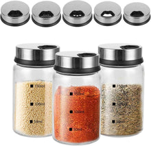 Gewürzstreuer Glas mit Drehdeckel 150ml 3er Set - Borosilikatglas