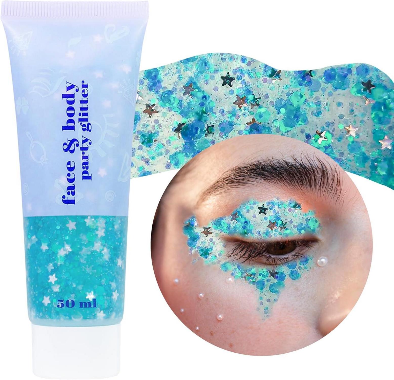 Glitter Gel Sequins Shimmer Liquid Eyeshadow Chunky Festival Makeup