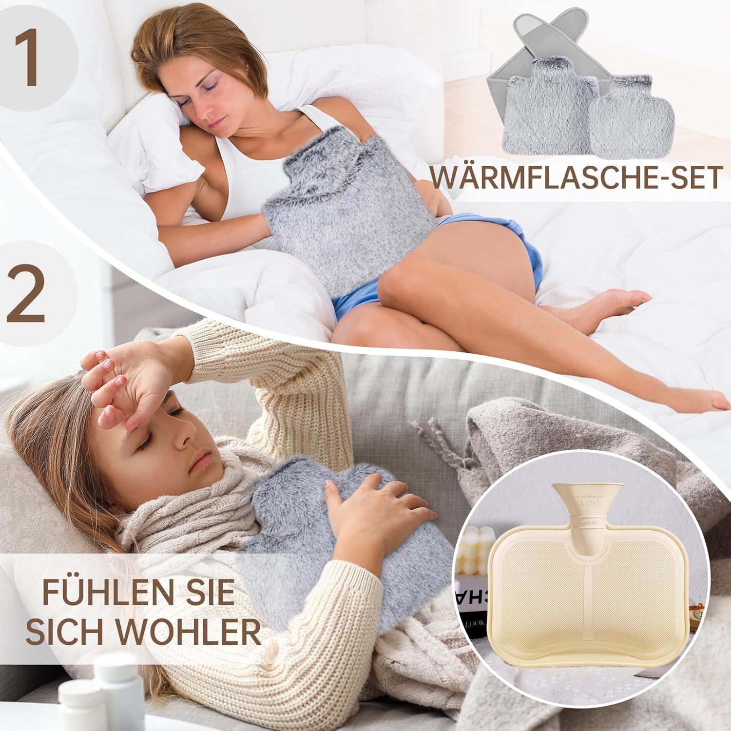 Wärmflaschengürtel mit Weichem Taillenbezug Natürliches