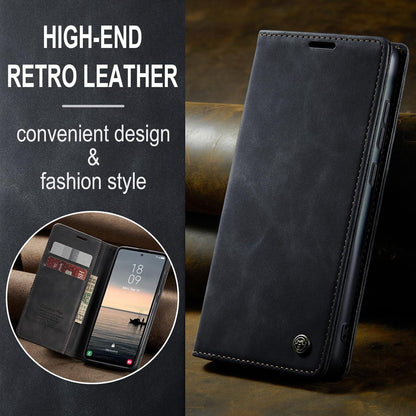 KZB Handyhülle Samsung Galaxy S23 FE Schwarz Leder Flip Case Magnet Stand