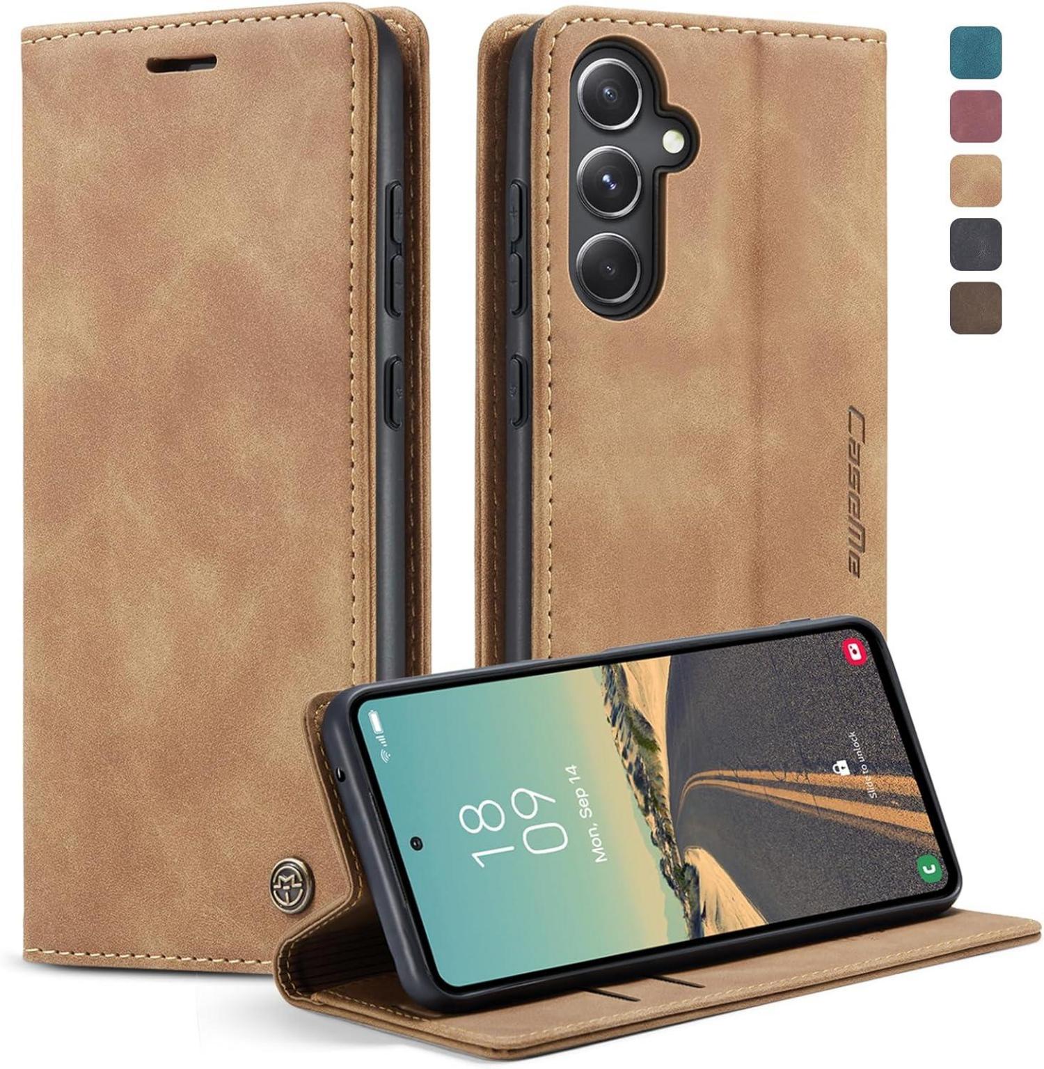 Samsung Galaxy S23 FE Handyhülle Lederhülle Klappbar Flip Case Magnet