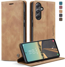 Samsung Galaxy S23 FE Handyhülle Lederhülle Klappbar Flip Case Magnet