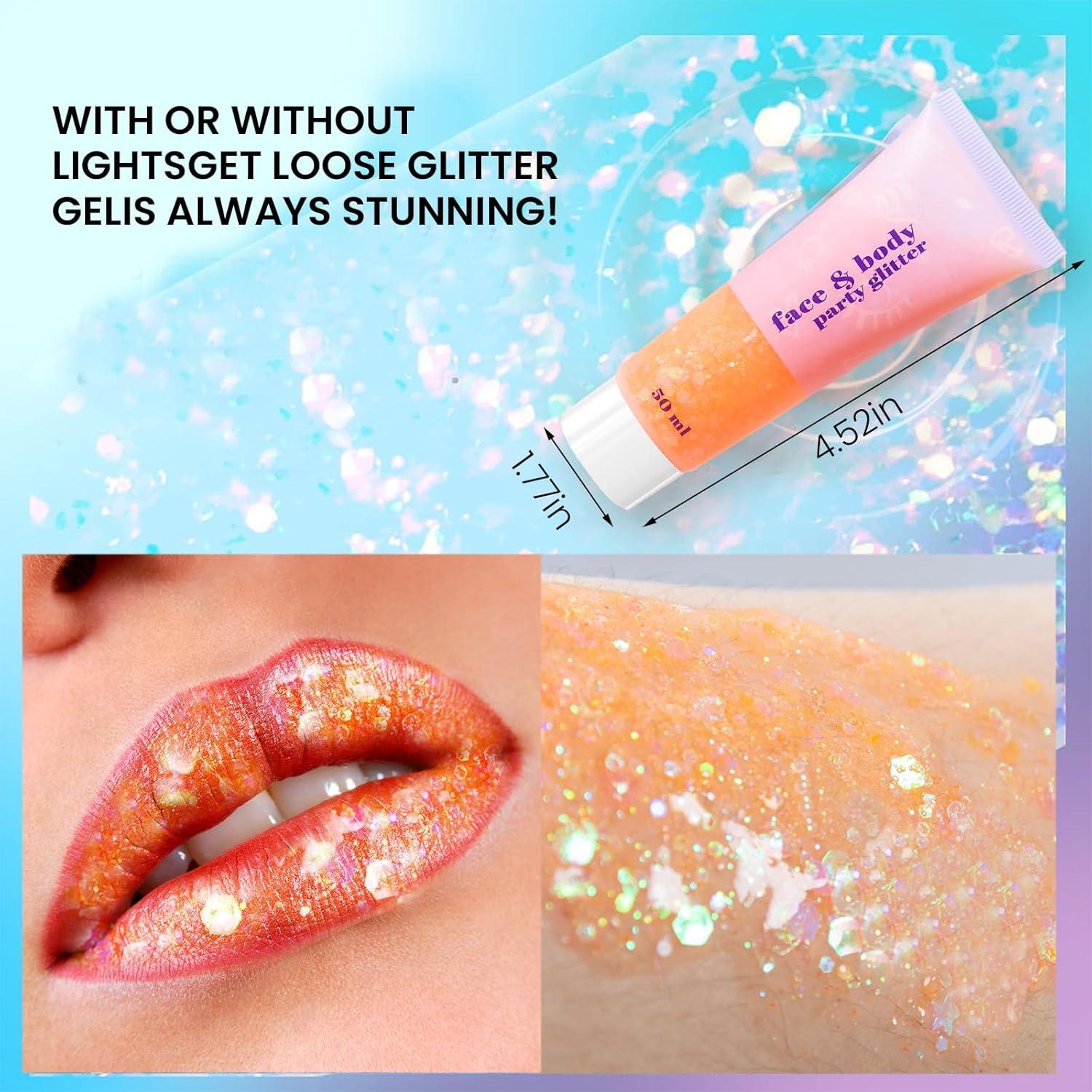 Glitter Gel Sequins Shimmer Liquid Eyeshadow Chunky Glitter