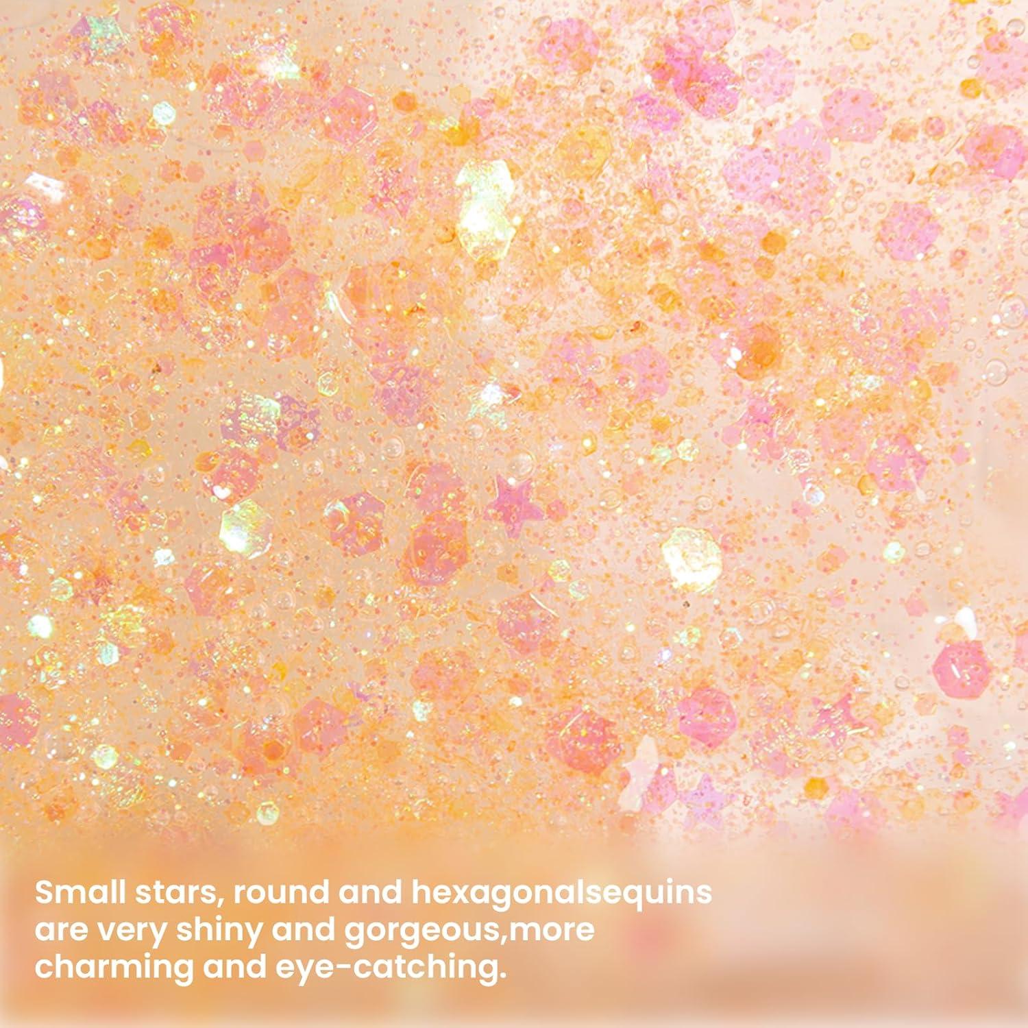 Prreal Chunky Glitter Gel 50ml Face Body Sequins Holographic Laser Powder
