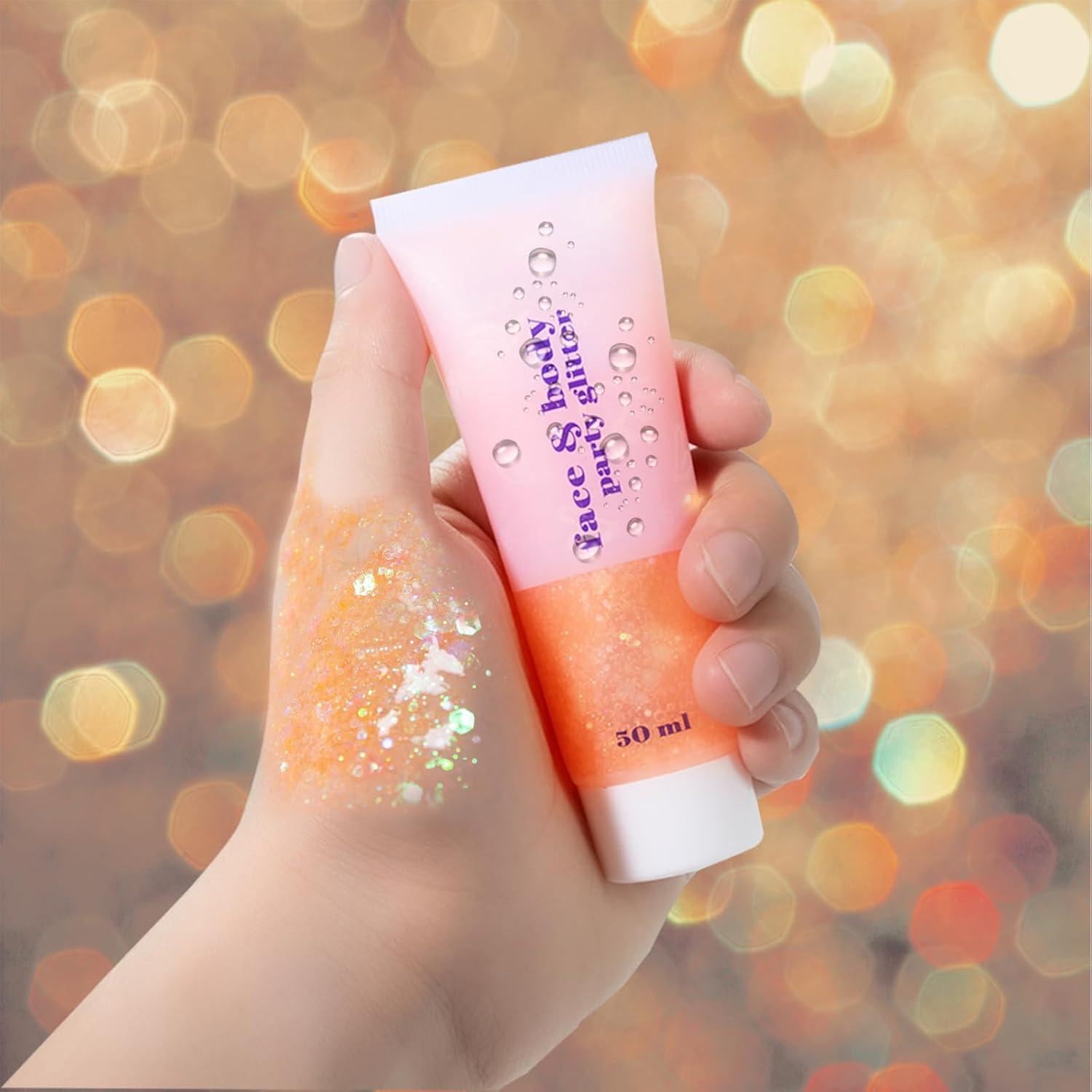 Prreal Chunky Glitter Gel 50ml Face Body Sequins Holographic Laser Powder