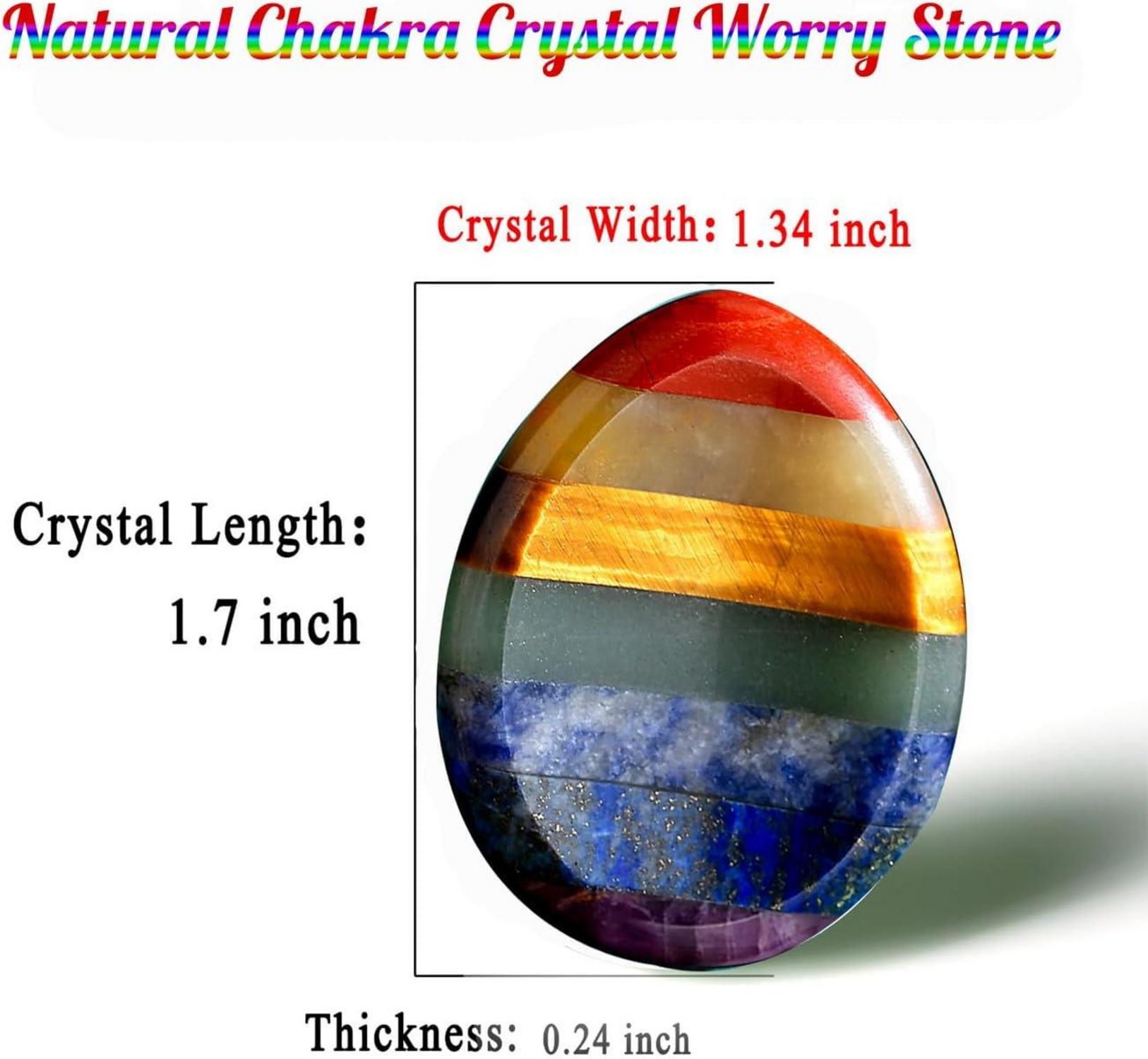 Chakra Handschmeichler Kristall Set 7 Edelsteine Massagestein