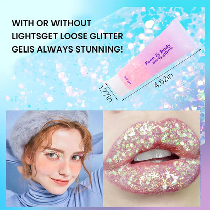 Glitter Gel 50ml Sequins Shimmer Liquid Eyeshadow Light Pink