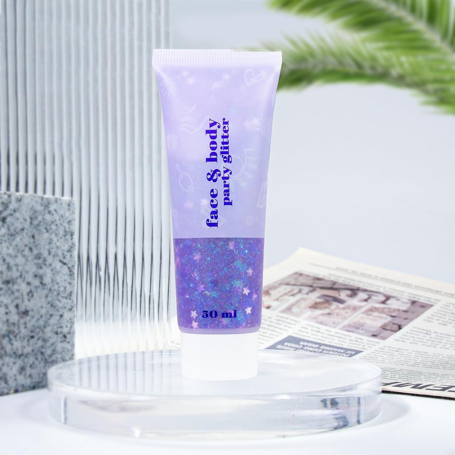 Body Glitter Gel 50ml Face Body Shimmer Sequins Eyeshadow Chunky Glitter