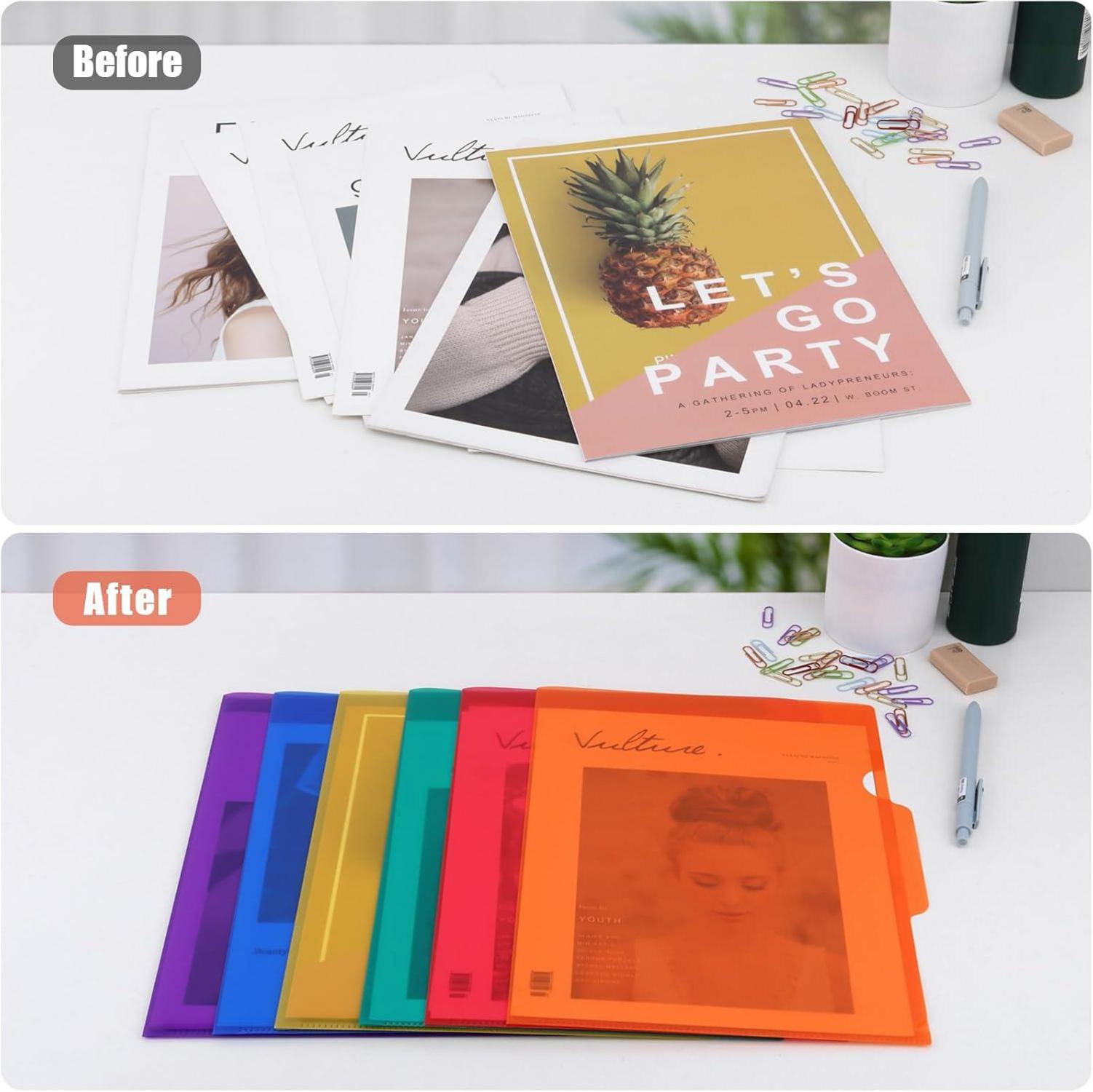 A4 Dokumentenmappe Organizer mit 6 Stück Folientasche Abheftbar Aktenhülle