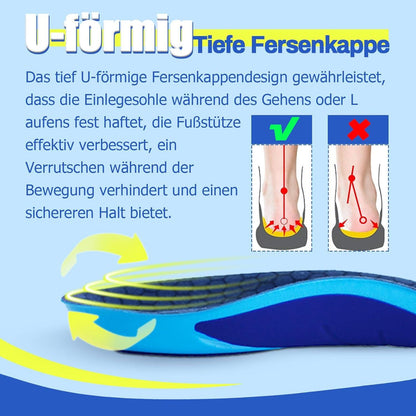 Orthopädische Einlegesohlen für Plantarfasziitis Männer Frauen Sport