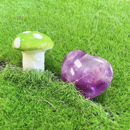 20x Natürliche Amethyst Herz Kristalle Stein Set Reiki Yoga Meditation Glücksbringer