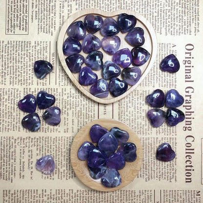 Amethyst Kristalle Herz Stein Natürliche Edelsteine 20 Stück