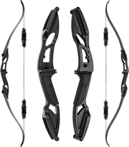 REAWOW45 Pfund Recurve Bogen Glasfaser Ahorn Bambus Bogenschießen Set