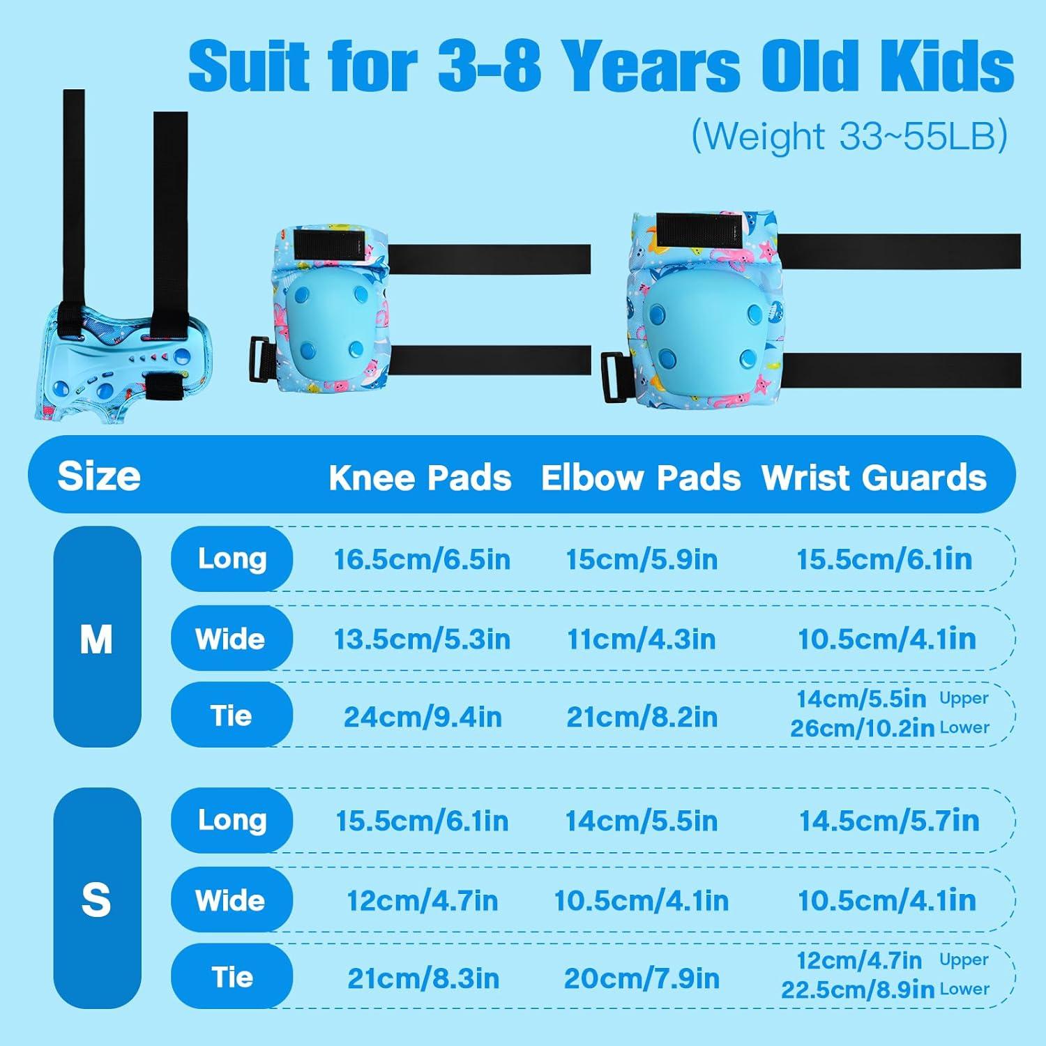 Knieschoner Kinder Mädchen Schützer in Blau für Inline