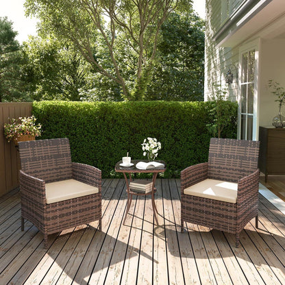 UDPATIO 3-Teiliges Balkonmöbel Set mit Gartentisch und 2 Stühlen