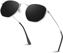 Sunier Polarisierte Sechseck Sonnenbrille Ultraleichter Metallrahmen