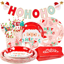 Weihnachts Partygeschirr Set Pappteller Servietten Pappbecher HOHOHO