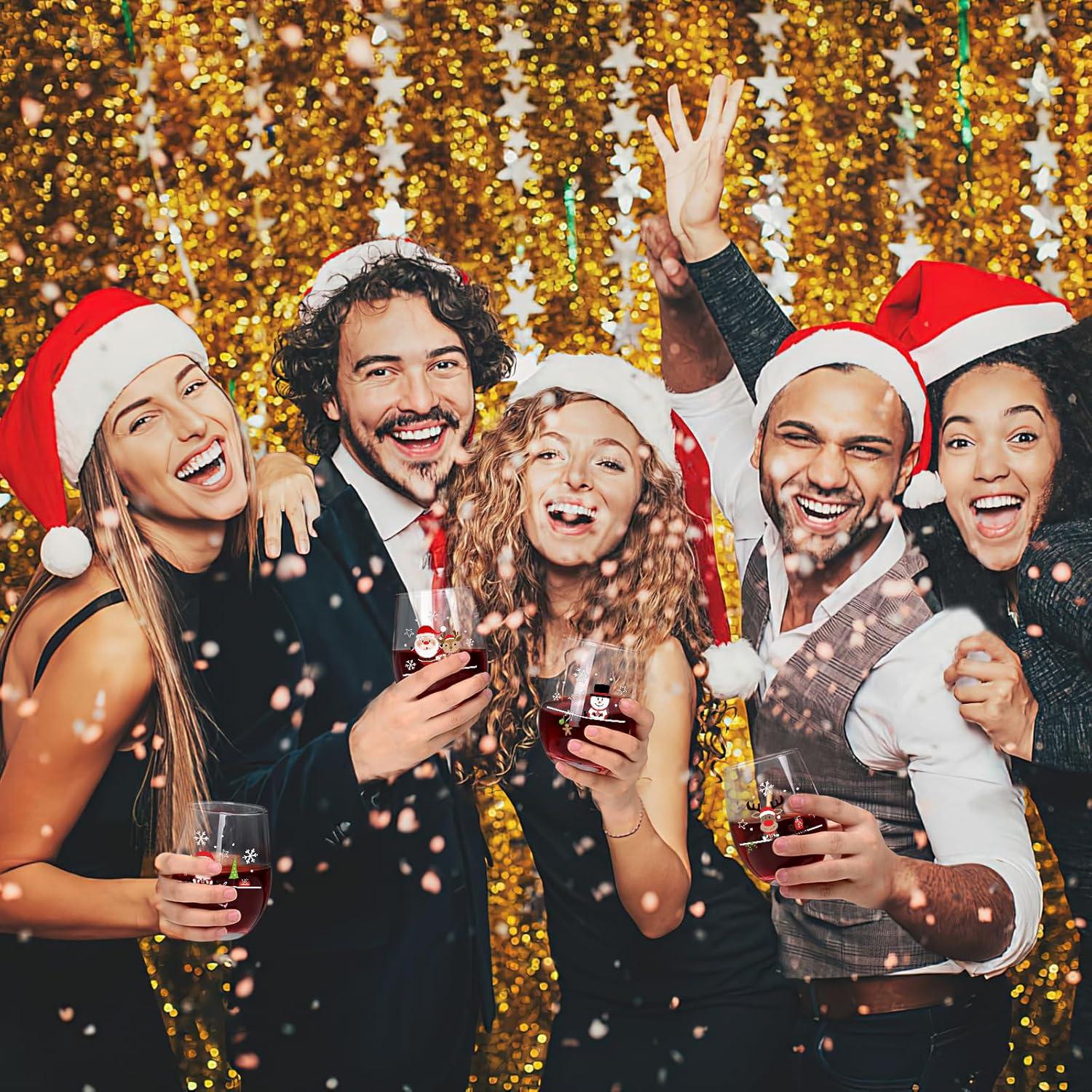 Weihnachtsweinglas Set 4er Glühweinglas Geschenk 520ml